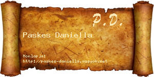 Paskes Daniella névjegykártya